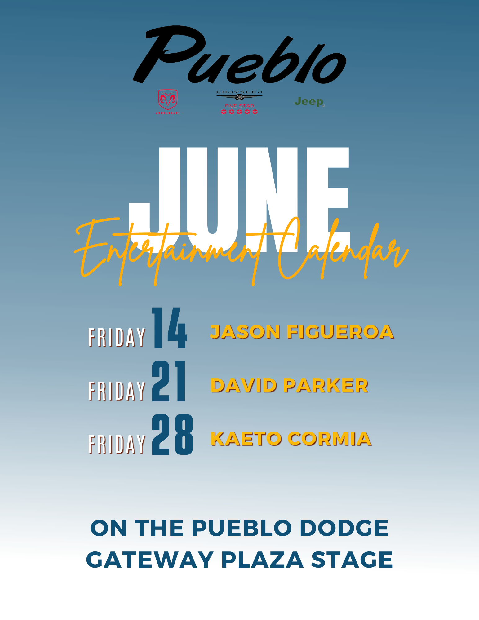 Pueblo Dodge Gateway Plaza Entertainment June Pueblo Riverwalk